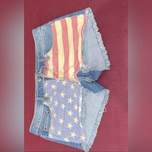 YMI America Shorts For Women Summer Shorts Flag Jean Shorts (NWOT)